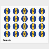 Barbados Fisheye Vlag Sticker (Vel)