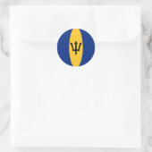 Barbados Fisheye Vlag Sticker (Tas)