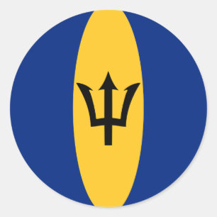 Barbados Fisheye Vlag Sticker