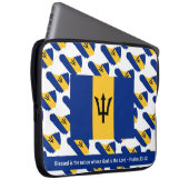 BARBADOS FLAG | Aangepaste scripts | Gezegende nat Laptop Sleeve (Voorkant Rechts)