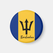 Barbados flag & America - reis-/sportfans Magneet (Voorkant)