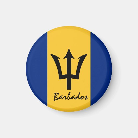 Barbados flag & America - reis-/sportfans Magneet (Voorkant)