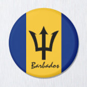 Barbados flag & America - reis-/sportfans Magneet