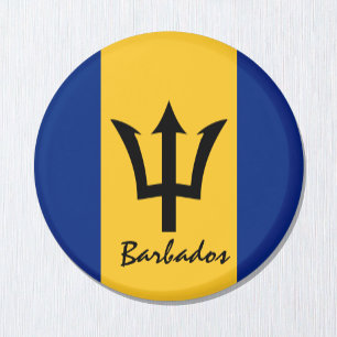 Barbados flag & America - reis-/sportfans Magneet