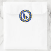 BARBADOS FLAG Barbadiaanse Kaart Stijlvol Patriott Ronde Sticker (Tas)