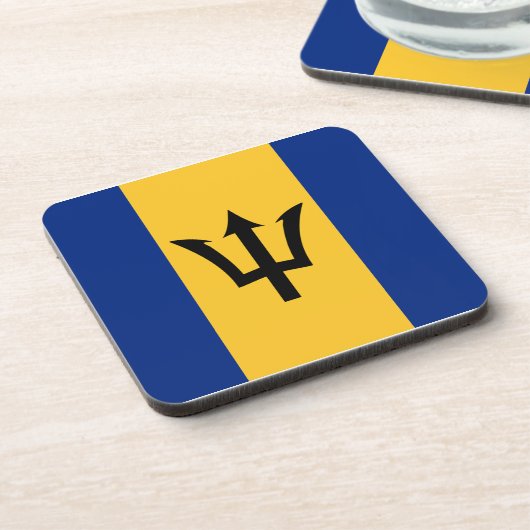 Barbados Flag Bier Onderzetter (Linkerzijde)
