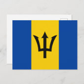 Barbados Flag Briefkaart (Voorkant / Achterkant)