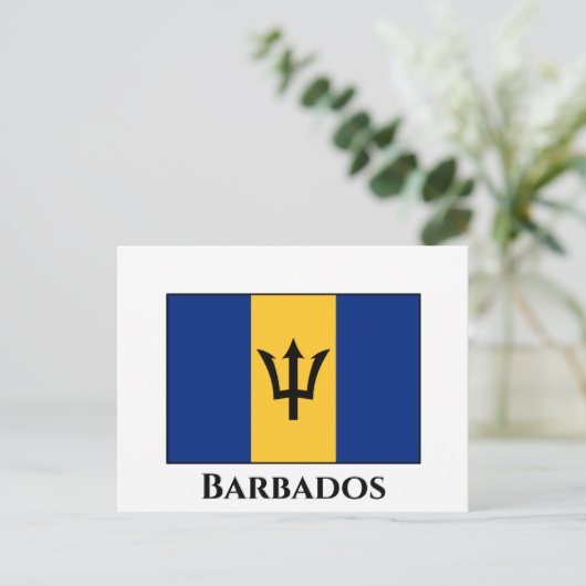 Barbados Flag Briefkaart (Staand voorkant)