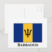 Barbados Flag Briefkaart (Voorkant / Achterkant)
