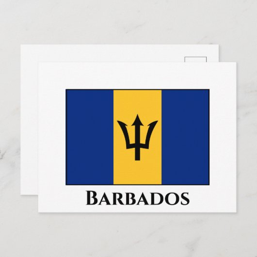 Barbados Flag Briefkaart (Voorkant / Achterkant)