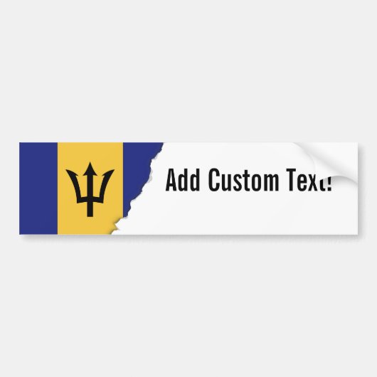 Barbados Flag Bumpersticker (Voorkant)