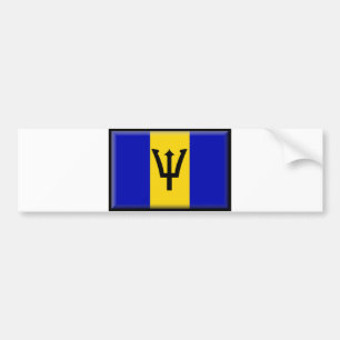 Barbados Flag Bumpersticker