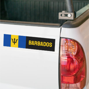 Barbados Flag Bumpersticker