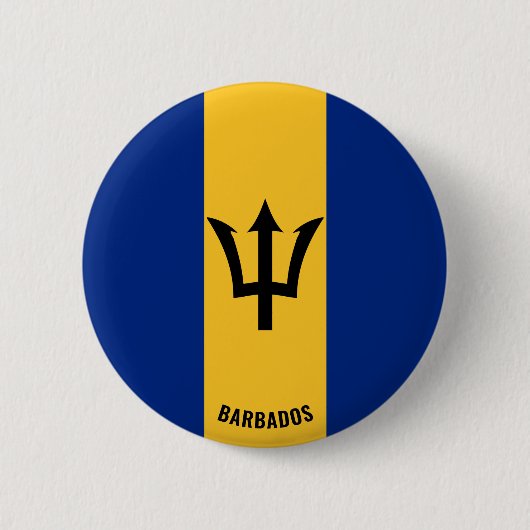 Barbados Flag Charming Patriotic Button (Voorkant)