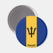 Barbados Flag Charming Patriotic Magnet (Voorkant / Achterkant)