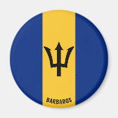 Barbados Flag Charming Patriotic Magnet (Voorkant)