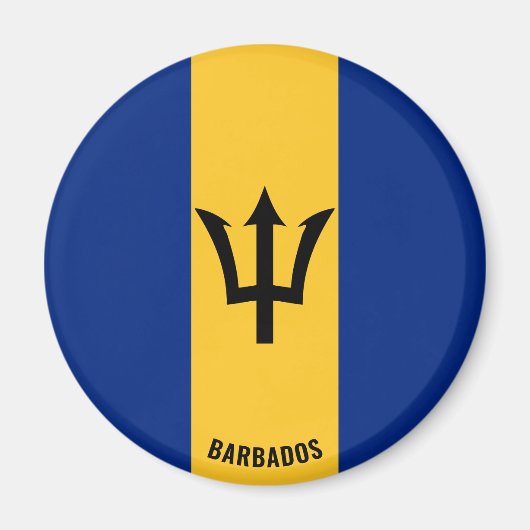 Barbados Flag Charming Patriotic Magnet (Voorkant)