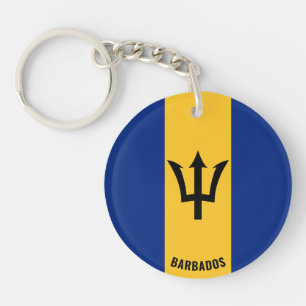Barbados Flag Charming Patriotic Sleutelhanger