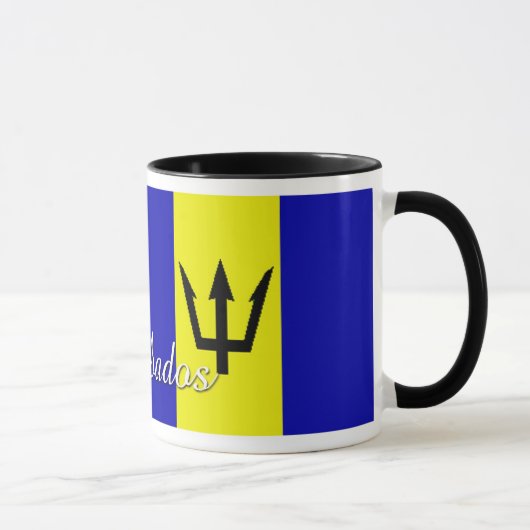 Barbados Flag Coffee Mok (Rechts)