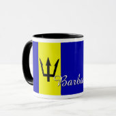 Barbados Flag Coffee Mok (Voorkant links)