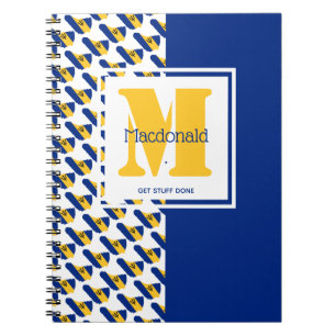 BARBADOS Flag Custom Monogram KRIJGT STUFF GEDAAN Notitieboek