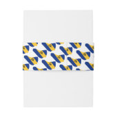 BARBADOS Flag Custom Monogram Wedding Celebration Uitnodigingen Wikkel (Achterkant Voorbeeld)