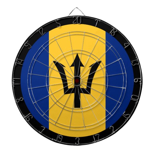 Barbados Flag Dartboard & Barbados/spelraad Dartbord (Voorkant)