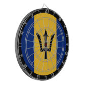 Barbados Flag Dartboard & Barbados/spelraad Dartbord (Voorkant Links)