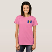Barbados Flag en Map Dk T-Shirt (Voorkant volledig)