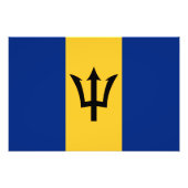 Barbados Flag Foto Afdruk (Voorkant)
