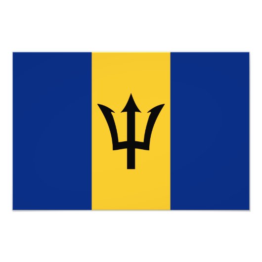 Barbados Flag Foto Afdruk (Voorkant)