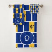 BARBADOS FLAG gepersonaliseerd Christelijk monogra Bad Handdoek (Insitu)