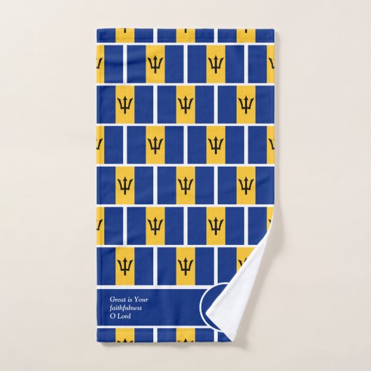 BARBADOS FLAG gepersonaliseerd Christelijk monogra Bad Handdoek (Handdoek)