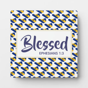 BARBADOS FLAG Gezegend Ephesians Scripts Fotoplaat