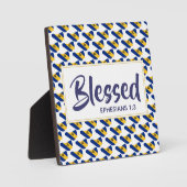 BARBADOS FLAG | Gezegend | Ephesians Scripts Fotoplaat (Voorkant)