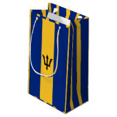 Barbados Flag Gift Bag Klein Cadeauzakje (Achterkant Gekanteld)