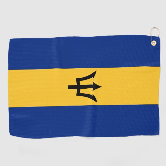 Barbados Flag Golf Towel Golfhanddoek (Horizontaal)