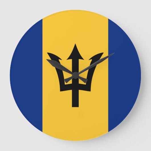 Barbados Flag Grote Klok (Voorkant)