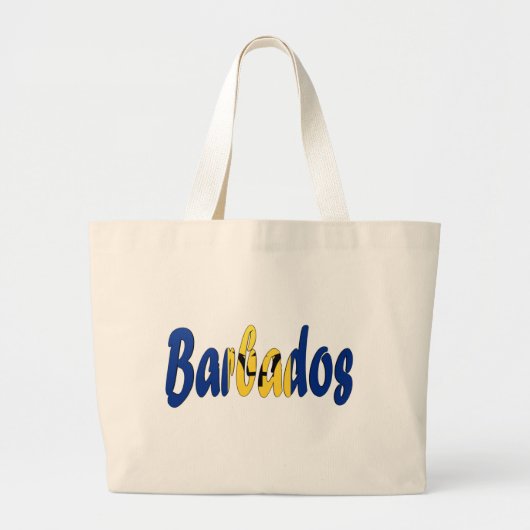 Barbados Flag Grote Tote Bag (Voorkant)