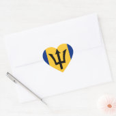 Barbados Flag Hart Sticker (Envelop)