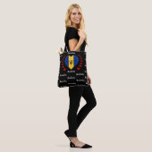 Barbados Flag & Heart Barbados mode Tote Bag (Op model)