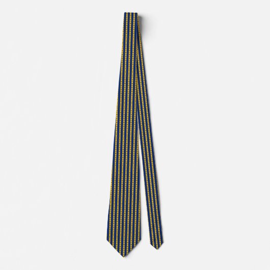 Barbados Flag Honeycomb Stropdas (Voorkant)