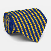 Barbados Flag Honeycomb Stropdas (Opgerold)