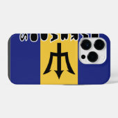Barbados Flag iPhone 14 Pro-Hoesje iPhone Hoesje (Achterkant horizontaal)