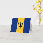 Barbados Flag Kaart (Gele Bloem)