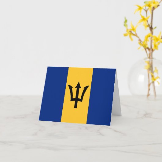 Barbados Flag Kaart (Gele Bloem)