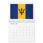 Barbados Flag Kalender (Feb 2027)