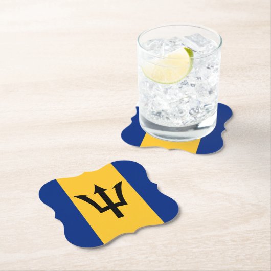 Barbados Flag Kartonnen Onderzetters (Insitu)