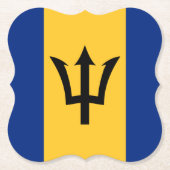 Barbados Flag Kartonnen Onderzetters (Voorkant)
