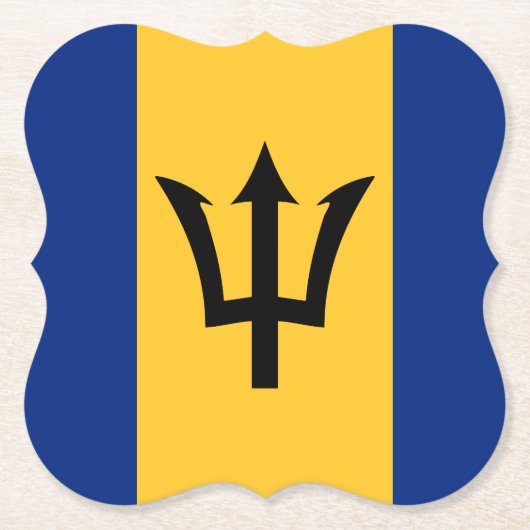 Barbados Flag Kartonnen Onderzetters (Voorkant)